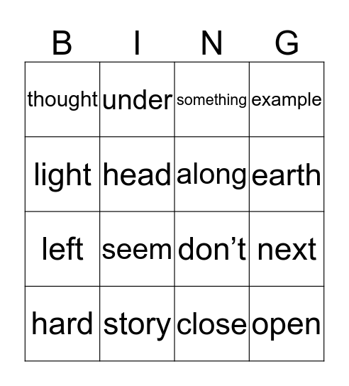 Galaxy Words List: Pluto (Level 10) Bingo Card