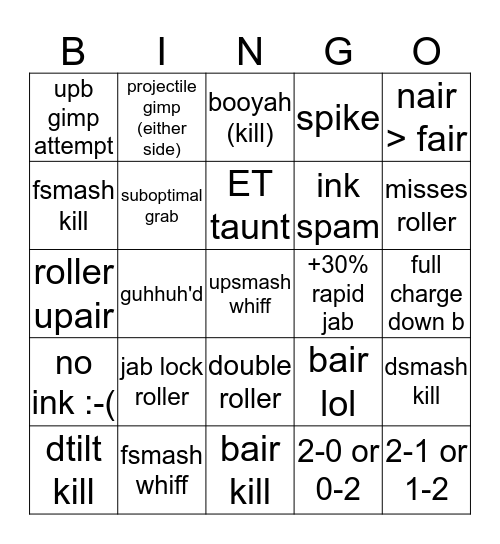 elijah Bingo Card