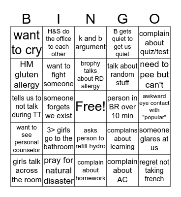 ASL BINGO Card