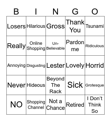 JOAN’S WORK WORDS BINGO Card