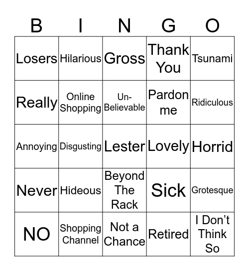 JOAN’S WORK WORDS BINGO Card