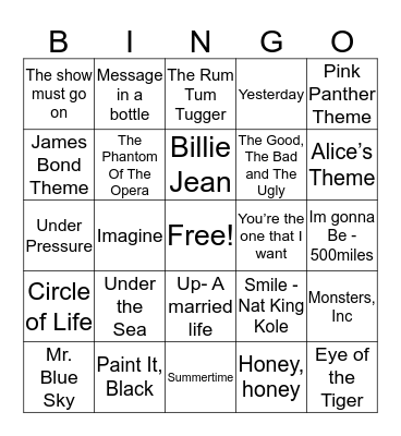 Mixed Bingo Card