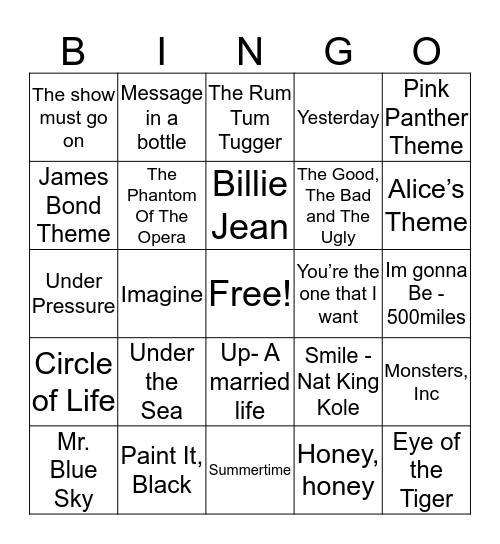 Mixed Bingo Card