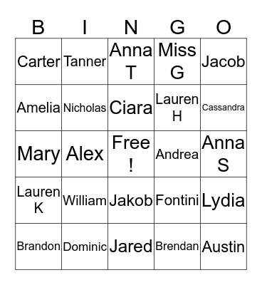 Get to Know You Bingo  Bingo Card