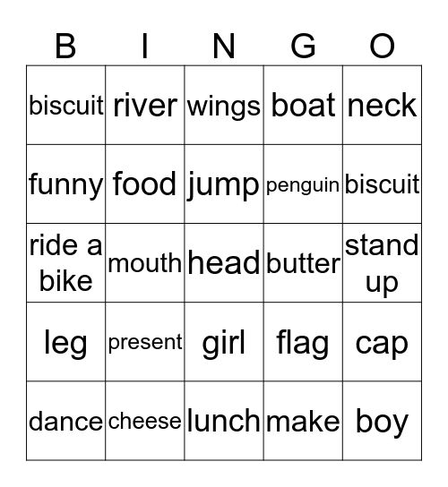 Dot and Dash JUNIOR A Lessons 11-20 Bingo Card