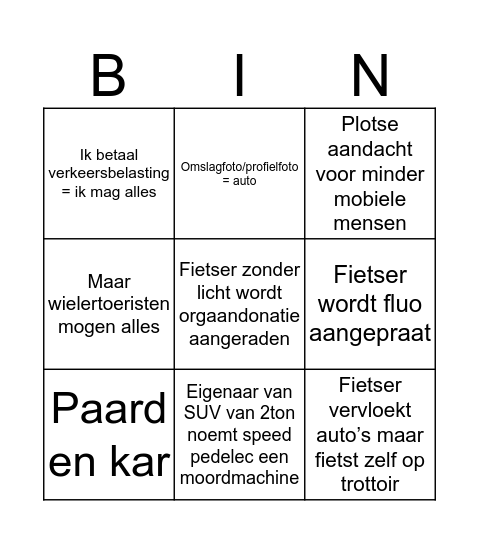 BINGO Card