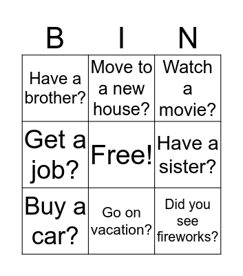 Bingo Card