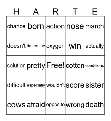 Mr. Christian's Bingo Extravaganza  Bingo Card