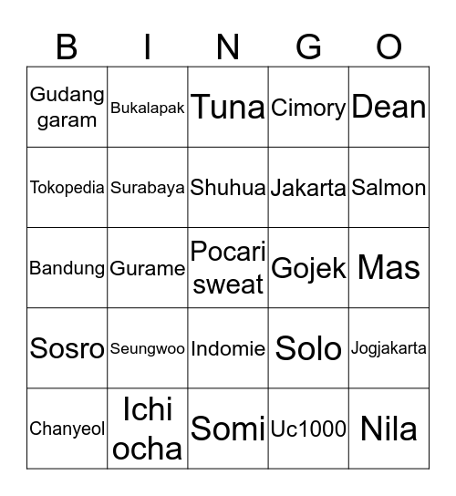 RIVO Bingo Card
