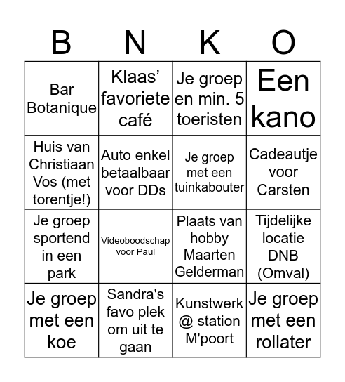 DNBingo Card