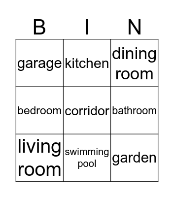 home Bingo Card