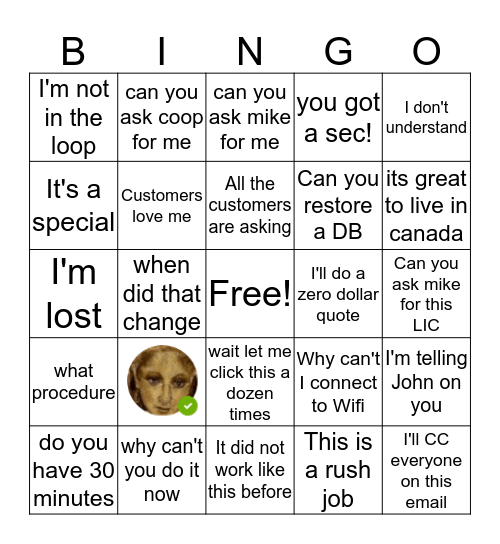 JoAnne Drinking Bingo!!! Bingo Card