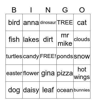 spring is here! Bingo Card