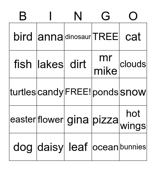 spring is here! Bingo Card