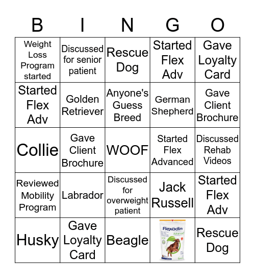 FLEXADIN ADVANCED Bingo Card