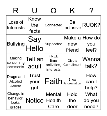 A Conversation Could Change Your Life! Bingo Card