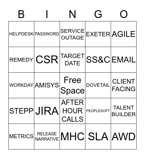 CUSTOMER SERVICE WEEK BINGO Card