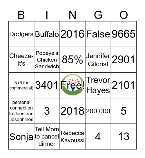 Landmark SoCal Hometown Huddle 2019 Bingo Card