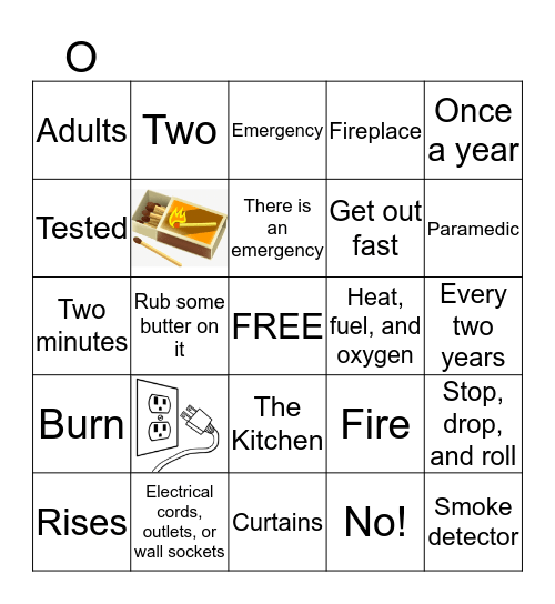 Fire Safety Bingo Card