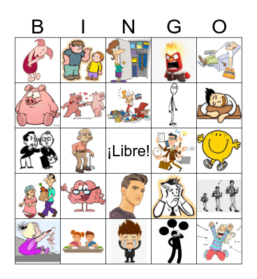 Describiendo a Amigos Bingo Card