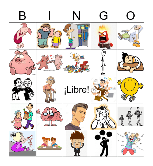 Describiendo a Amigos Bingo Card