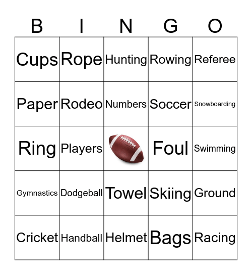 SPORTS Bingo Card