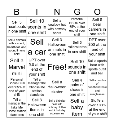 Spooky Bingo Card