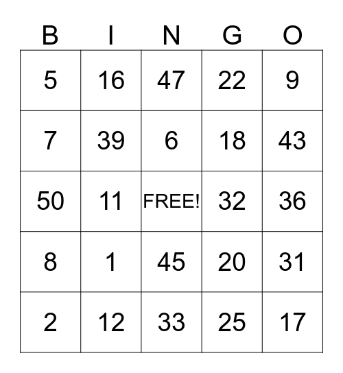 BABY SHOWER BINGO Card