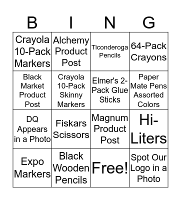 TOTAL NUTRITION BINGO Card