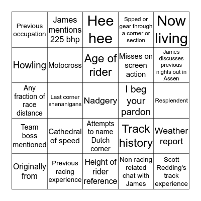 Assen Bingo Card