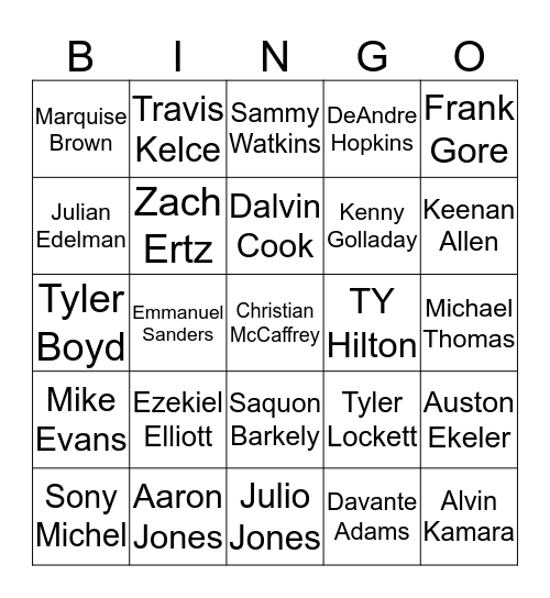 LionsWill Week 3 Bingo  Bingo Card