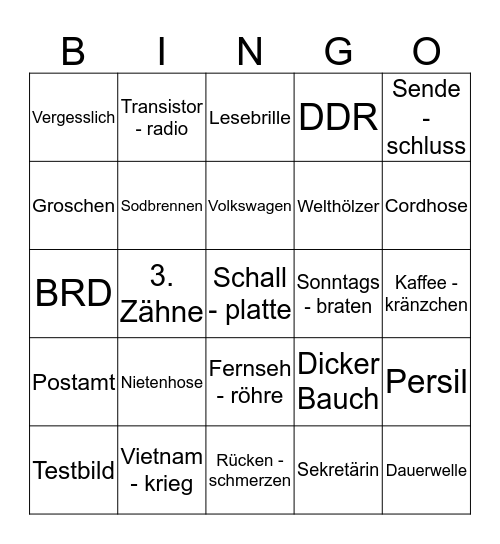 Theatherbingo Card