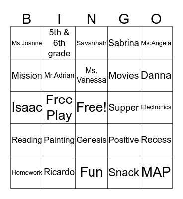 Bingo Card