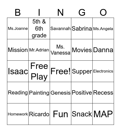 Bingo Card