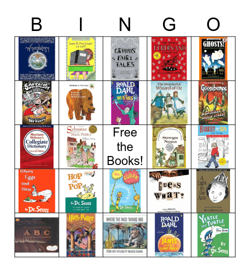 Banned Books Week Bingo Card