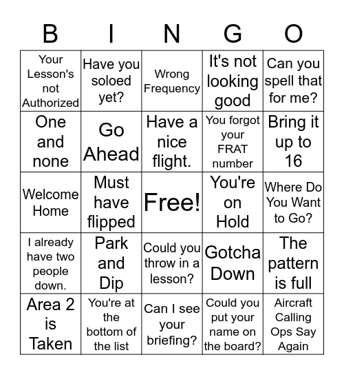 Dispatch Bingo! Bingo Card