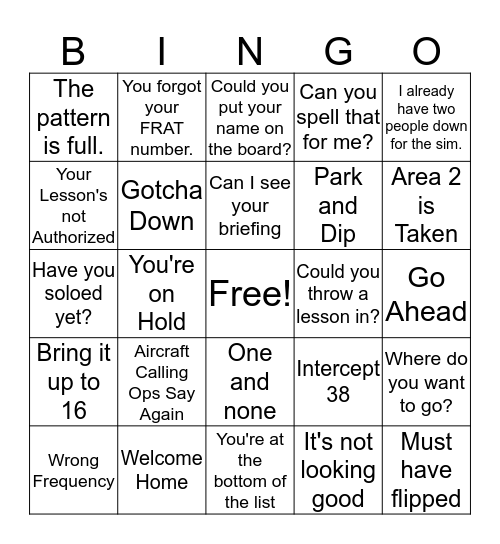 Dispatch Bingo! Bingo Card