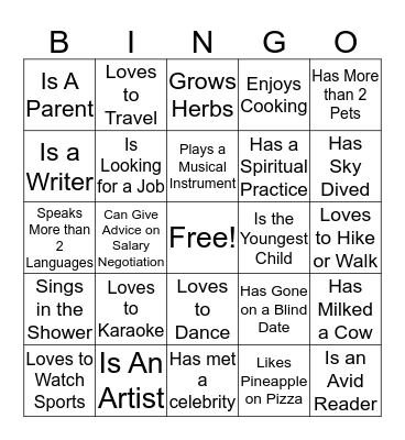 Encuentro Bingo Card