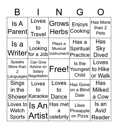 Encuentro Bingo Card