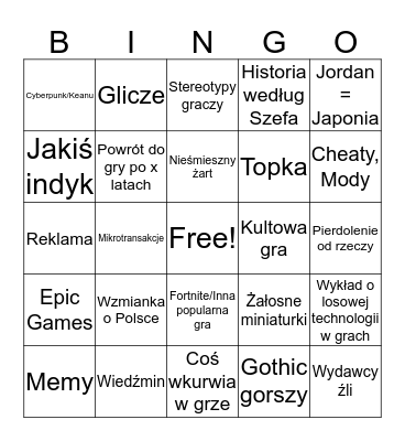 TVGRY BINGO Card