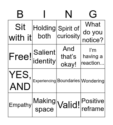 Therapy language Bingo  Bingo Card
