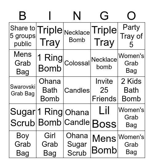 Gema Del Mar Bingo Card