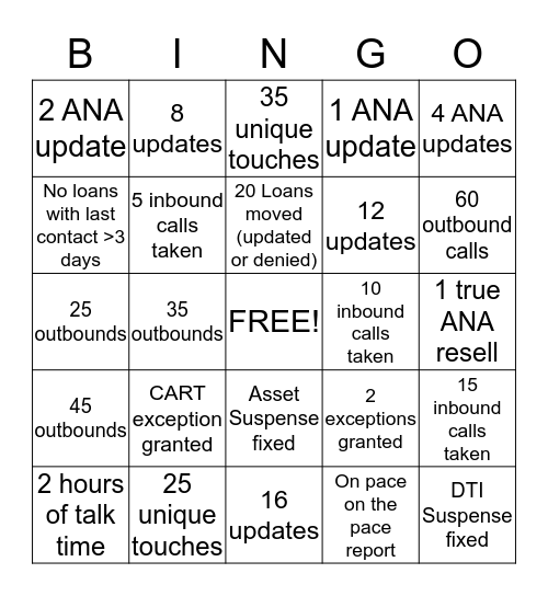 Purchase Bingo! Bingo Card