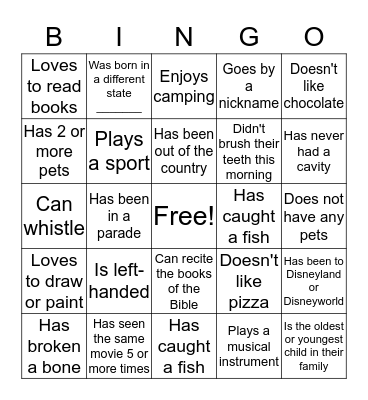 Discipleship Hour Bingo Card