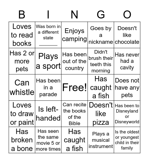Discipleship Hour Bingo Card