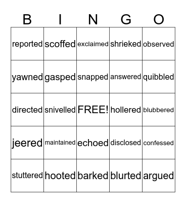 /ed/ sounds Bingo Card