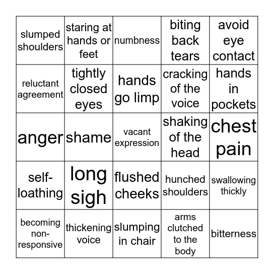 express defeat Bingo Card