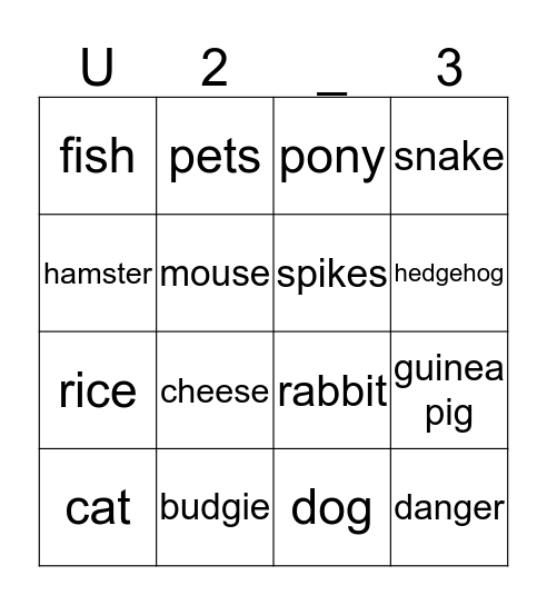 Bingo Card