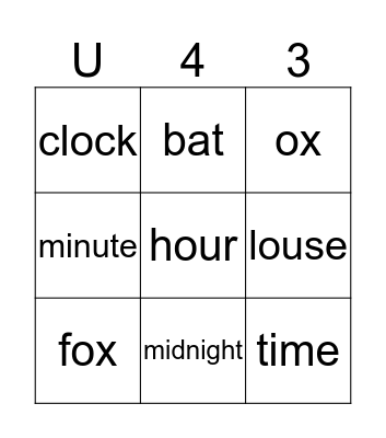 Bingo Card