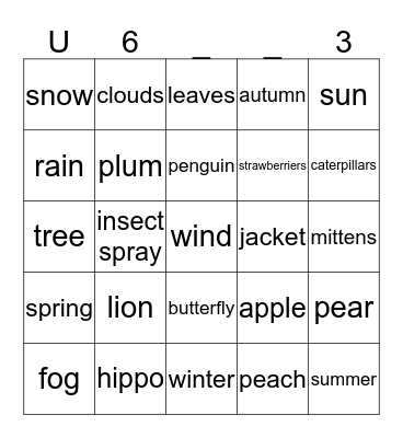 Bingo Card